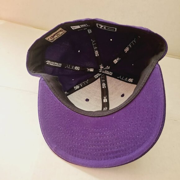 New Era 59Fifty Los Angeles Lakers Hardwood Classics Logo Hat Sz 7 3/8 - Picture 5 of 8